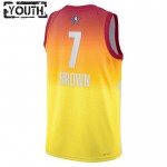 Maillot All-Star 2023 Team 2 Jaylen Brown 7 Nike Orange Swingman - Enfant